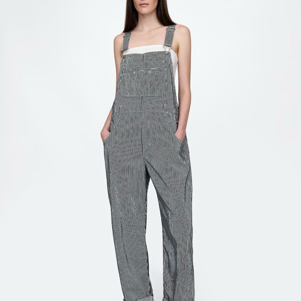 GAP Blue and White Women's Jeans Overalls